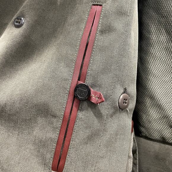 Sanyo New York Wool Lined Trench Coat Size R44 Olive Made in Japan Men’s M - Picture 10 of 11